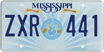 MS license plate ZXR441