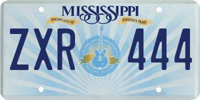 MS license plate ZXR444