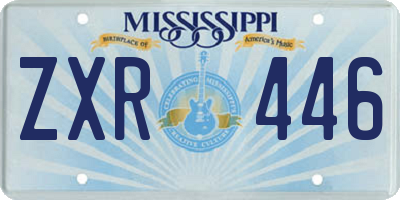 MS license plate ZXR446