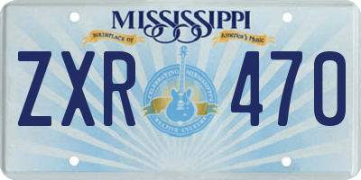 MS license plate ZXR470