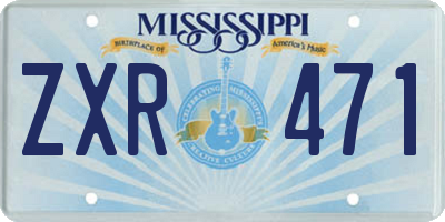 MS license plate ZXR471
