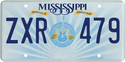MS license plate ZXR479