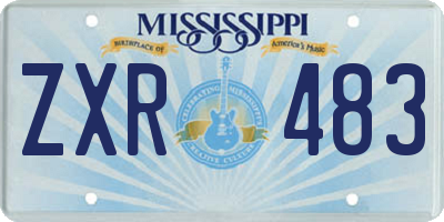MS license plate ZXR483
