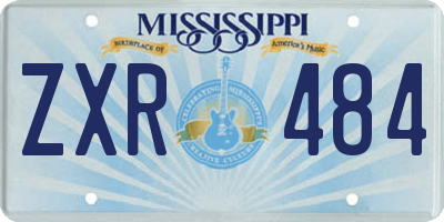MS license plate ZXR484