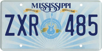 MS license plate ZXR485
