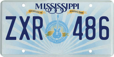 MS license plate ZXR486