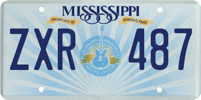 MS license plate ZXR487