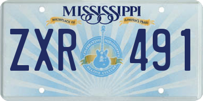 MS license plate ZXR491