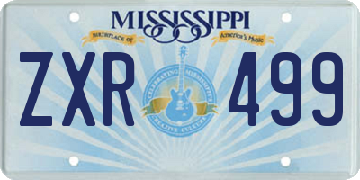 MS license plate ZXR499