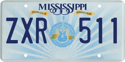 MS license plate ZXR511