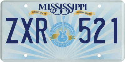 MS license plate ZXR521