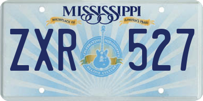 MS license plate ZXR527
