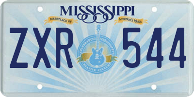 MS license plate ZXR544