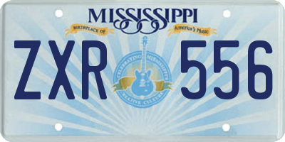 MS license plate ZXR556