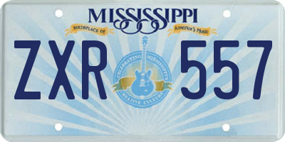 MS license plate ZXR557