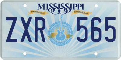 MS license plate ZXR565