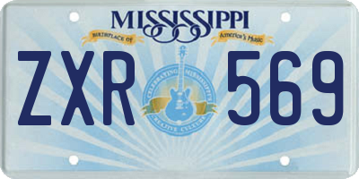 MS license plate ZXR569