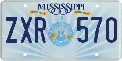 MS license plate ZXR570