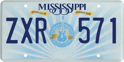 MS license plate ZXR571