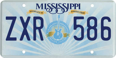 MS license plate ZXR586