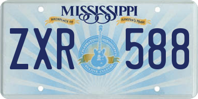 MS license plate ZXR588