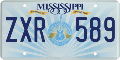 MS license plate ZXR589