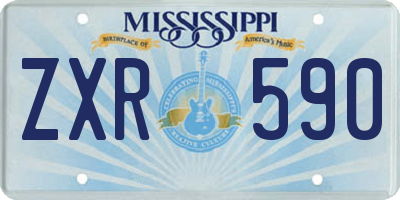 MS license plate ZXR590