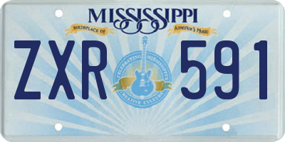 MS license plate ZXR591