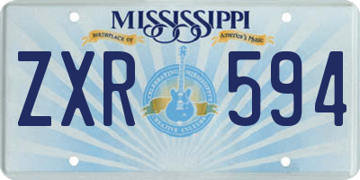 MS license plate ZXR594