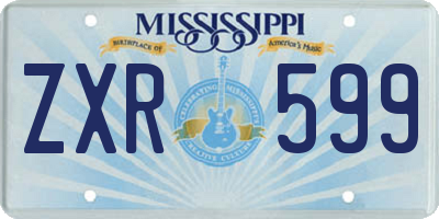 MS license plate ZXR599