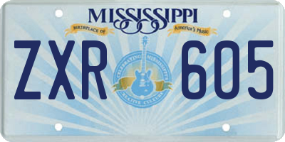 MS license plate ZXR605