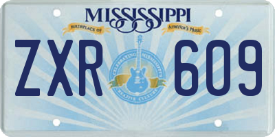 MS license plate ZXR609