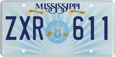 MS license plate ZXR611