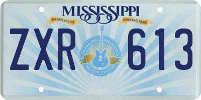 MS license plate ZXR613