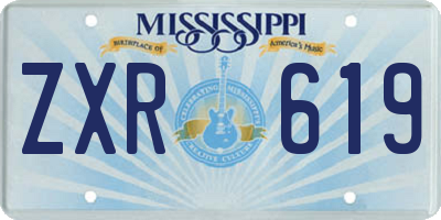 MS license plate ZXR619
