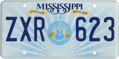 MS license plate ZXR623