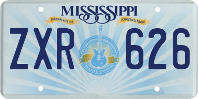 MS license plate ZXR626