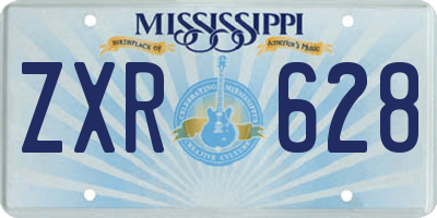MS license plate ZXR628