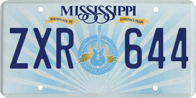 MS license plate ZXR644