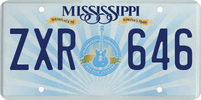 MS license plate ZXR646
