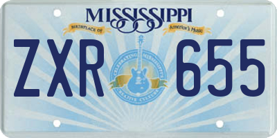 MS license plate ZXR655