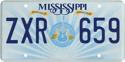 MS license plate ZXR659