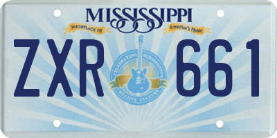 MS license plate ZXR661