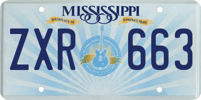 MS license plate ZXR663