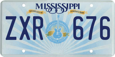MS license plate ZXR676