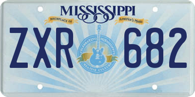 MS license plate ZXR682