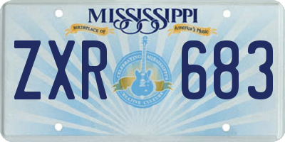 MS license plate ZXR683