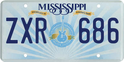 MS license plate ZXR686