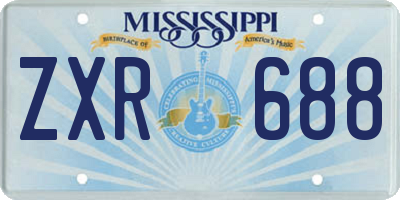 MS license plate ZXR688
