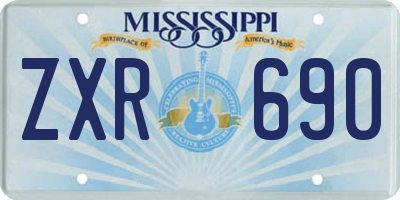 MS license plate ZXR690